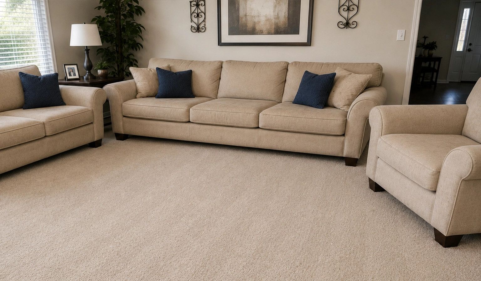 Carpets after our cleaning service