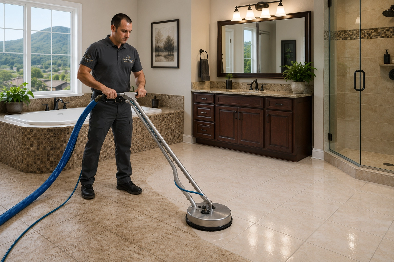Clean bathroom tile with our perfect cleaning