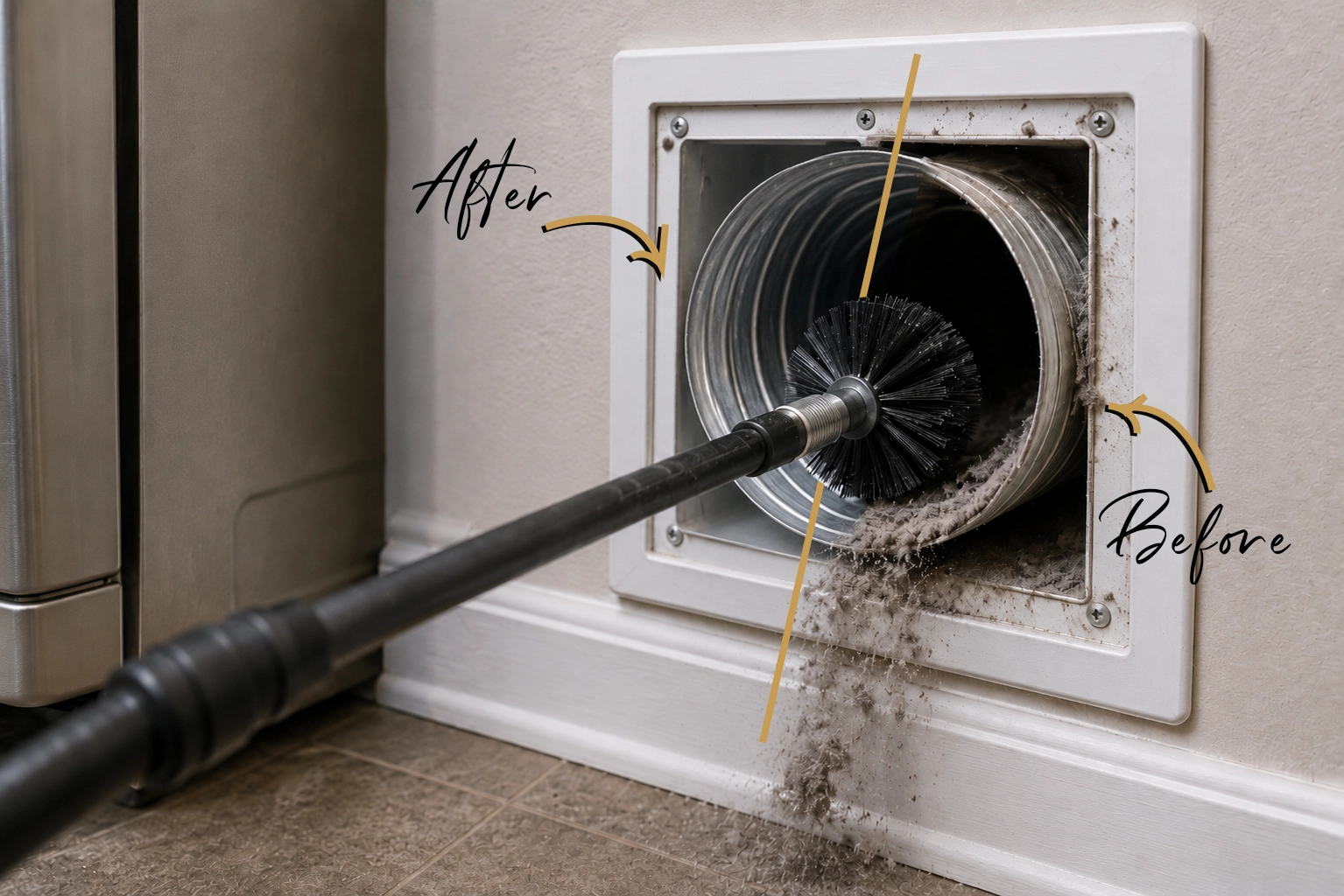 Deep Cleaning That Removes Lint and Dirt from dryer vent