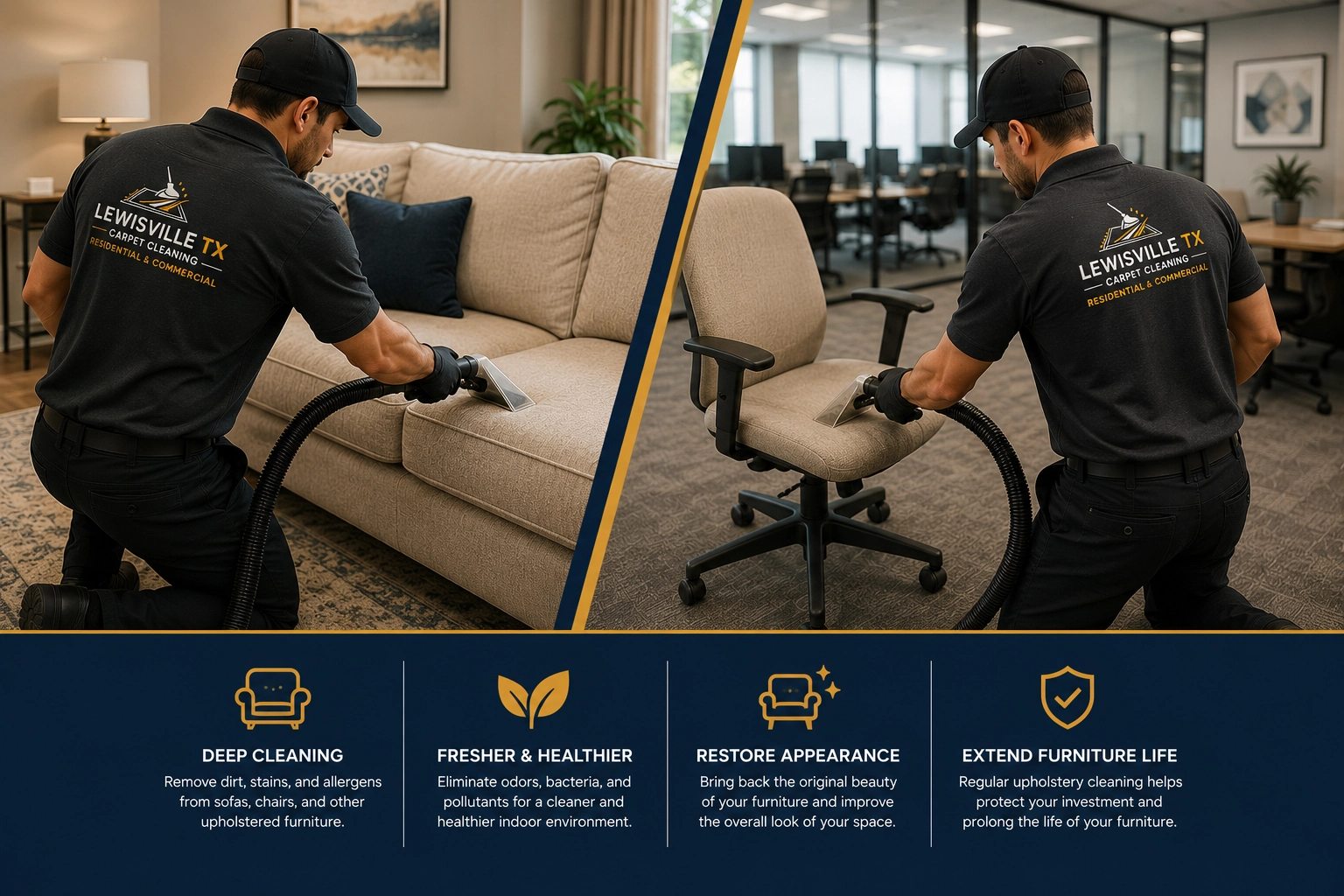 Professional upholstery cleaning for homes and businesses