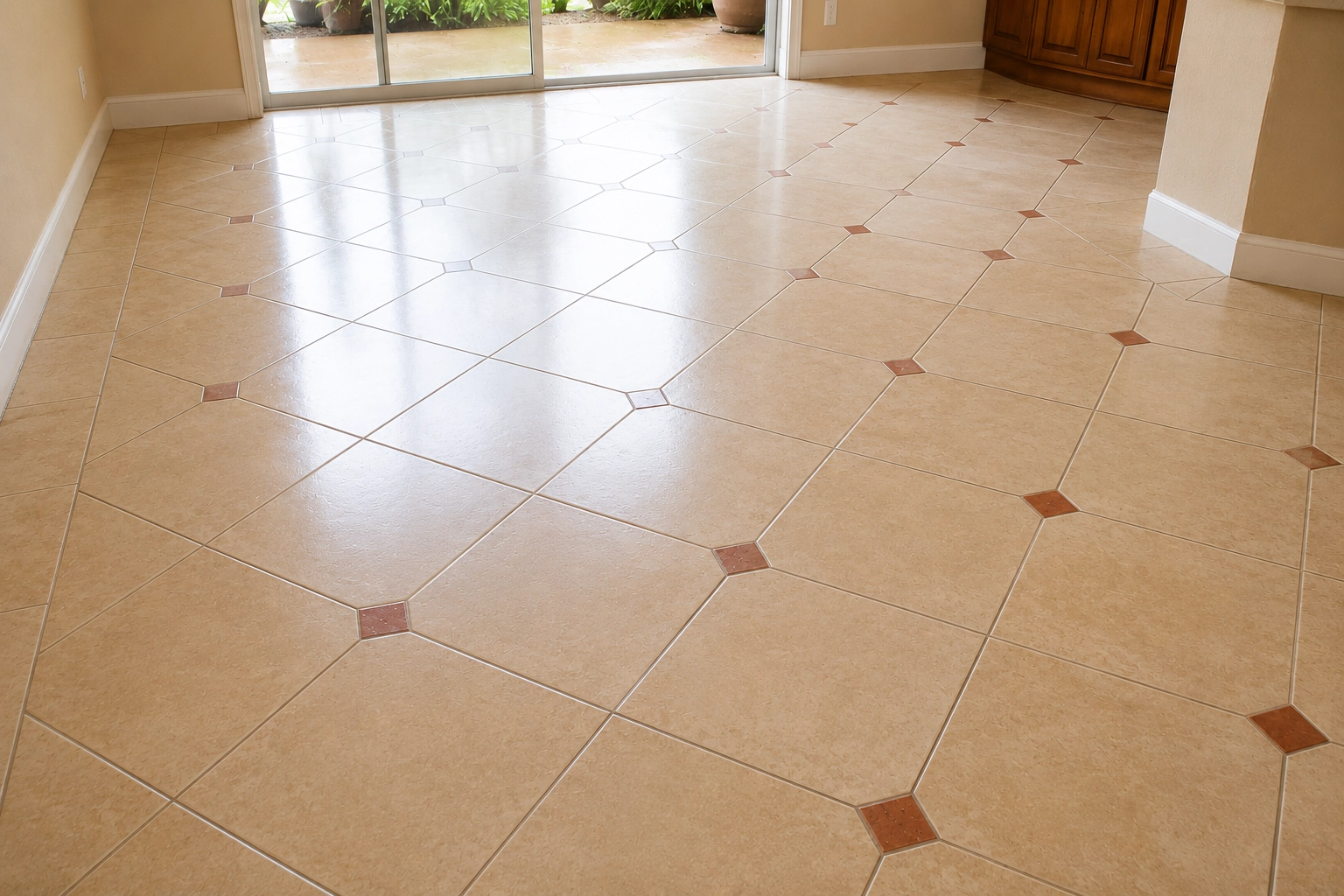 After tile and grout cleaning